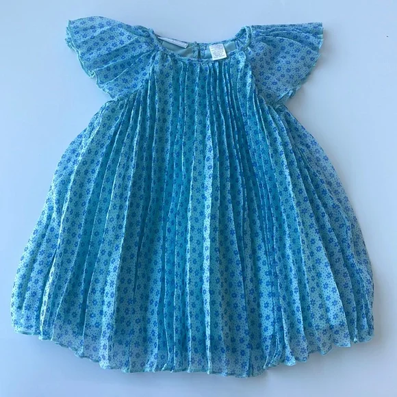 blue dress 6 9 months LUNA WOVEN LINEN BUTTON FRONT TANK DRESS – Velvet by Graham & Spencer main image 1